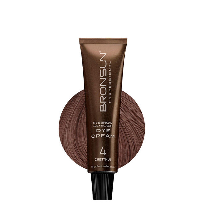 Bronsun Lash & Brow Cream Dye - Chestnut #4 - 15ml