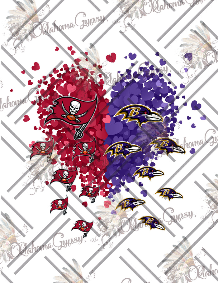 Buccaneers Ravens Heart Digital File