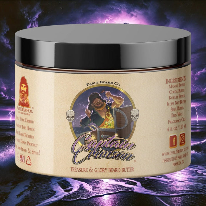 Captain Crimson - Beard Butter - Creamy Coconut, Sea Salt, Fresh Vanilla