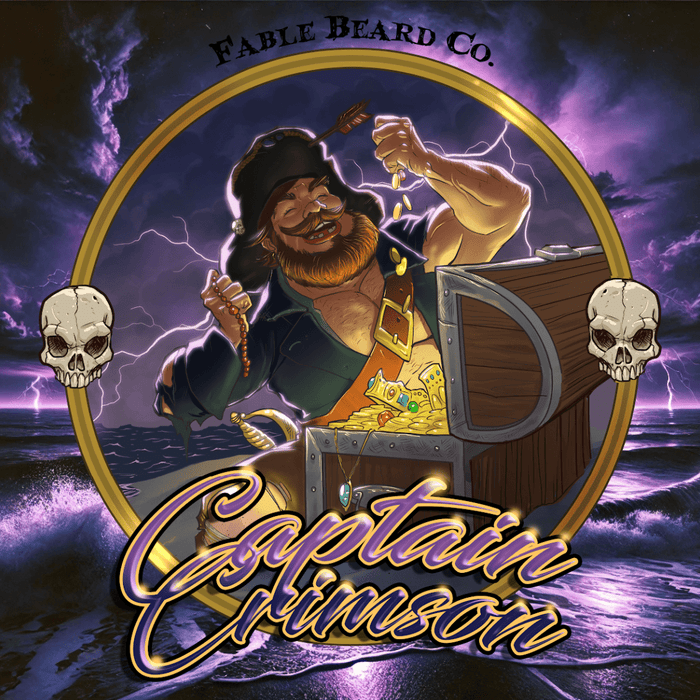 Captain Crimson - Beard Oil & Butter Kit - Creamy Coconut, Warm Amber, Sea Salt, and Fresh Vanilla