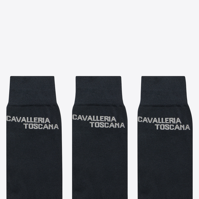 Cavalleria Toscana Jacquard Logo 3-Pack Socks