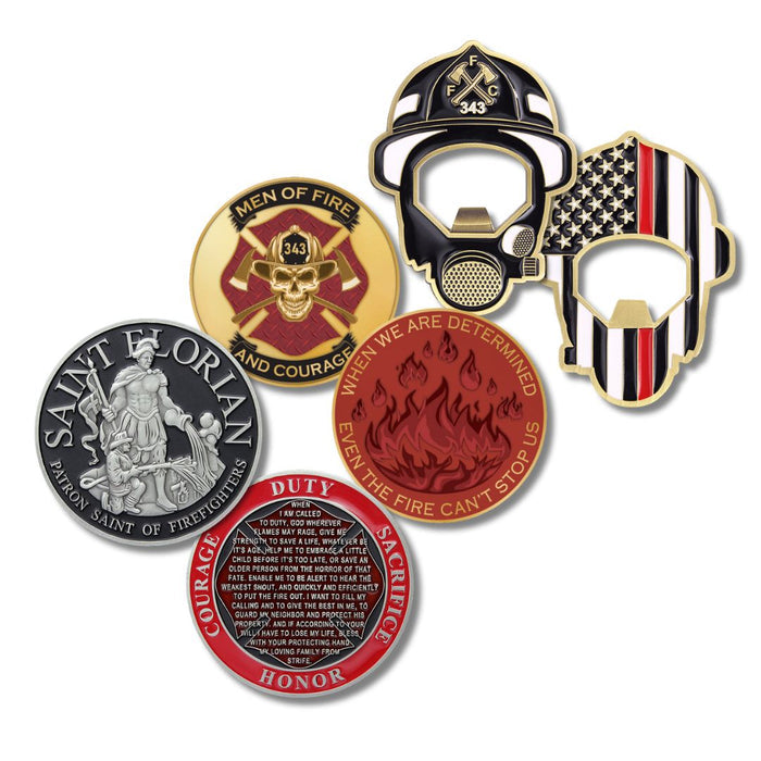 Challenge coin bundle firefighter fire department collectible coins