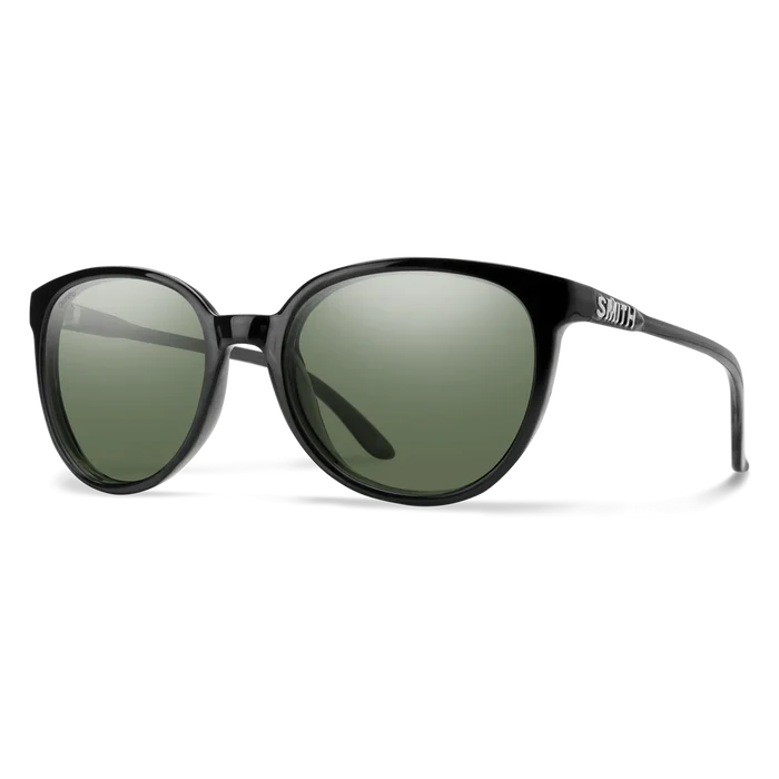 Cheetah Chromapop sunglasses in matte black with green polarized lenses offered by Smith