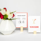christmas card with martini paper clip
