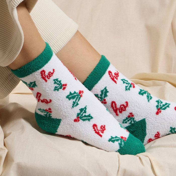 Christmas Fuzzy Socks Assorted Pack of 4