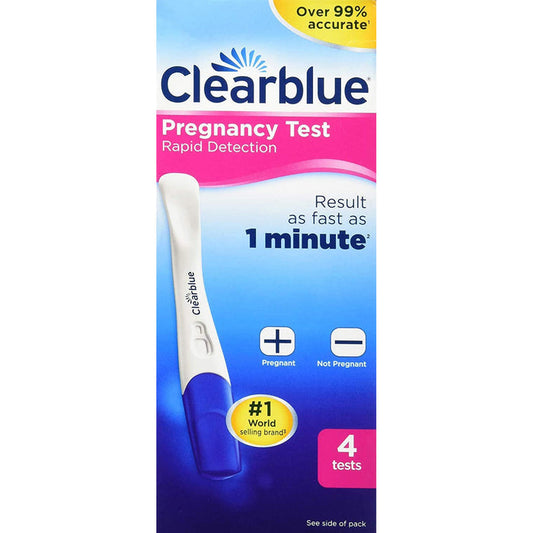 Clearblue Pregnancy Test Rapid Detection Ultra Early 4 Tests - Result As Fast As 1 Minute. - Shoppers-kart.com