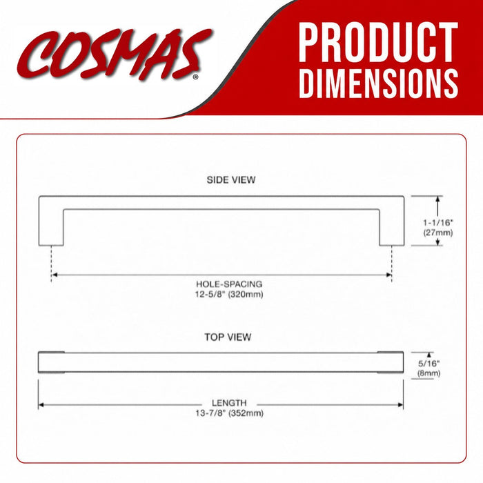 Cosmas 11244-320ORB Oil Rubbed Bronze Modern Contemporary Cabinet Pull