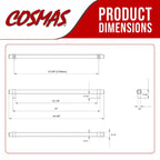 Cosmas 161-319BB Brushed Brass Euro Style Bar Pull