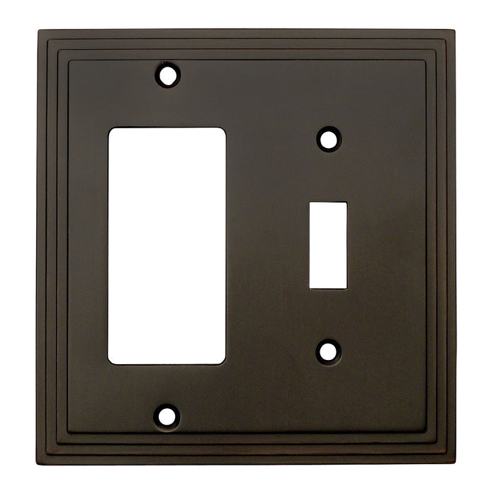Cosmas 25077-ORB Oil Rubbed Bronze Single Toggle / GFCI Decora Combo - Cosmas