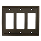 Cosmas 25084-ORB Oil Rubbed Bronze Triple GFCI / Decora Wall Plate - Cosmas