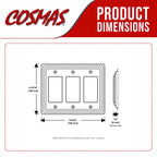 Cosmas 25084-ORB Oil Rubbed Bronze Triple GFCI / Decora Wall Plate