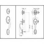 Cosmas 300 Series Oil Rubbed Bronze Handleset with 30 Series Interior