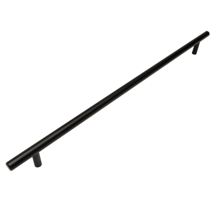 Cosmas 404-480FB Flat Black Slim Line Euro Style Bar Pull - Cosmas