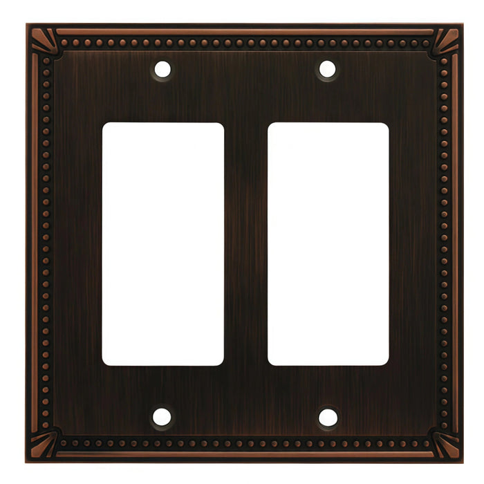 Cosmas 44098-ORB Oil Rubbed Bronze Double GFCI / Decora Wall Plate