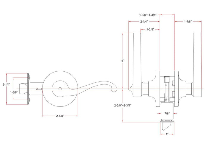 Cosmas 50 Series Oil Rubbed Bronze Privacy Door Lever