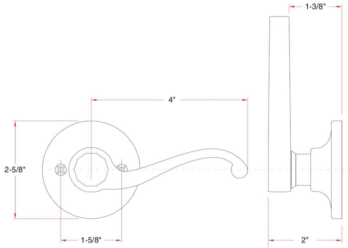 Cosmas 50 Series Satin Nickel Dummy Door Lever