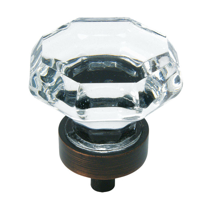 Cosmas 5268ORB-C Oil Rubbed Bronze & Clear Glass Cabinet Knob - Cosmas