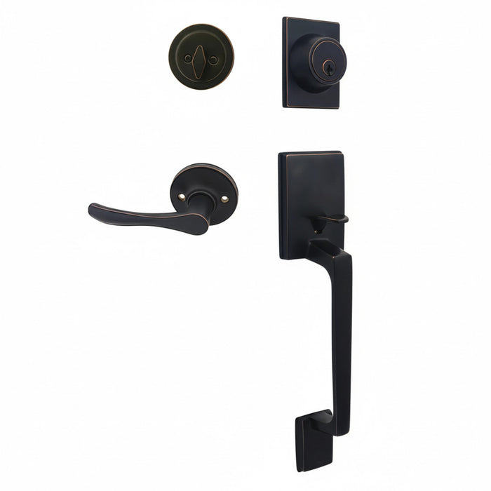 Cosmas 600 Series Oil Rubbed Bronze Handleset with 30 Series Interior