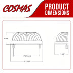 Cosmas 6381ORB-C Oil Rubbed Bronze with Clear Glass Cabinet Cup Pull