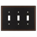 Cosmas 65005-ORB Oil Rubbed Bronze Triple Toggle Switchplate Cover