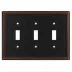 Cosmas 65005-ORB Oil Rubbed Bronze Triple Toggle Switchplate Cover