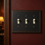 Cosmas 65005-ORB Oil Rubbed Bronze Triple Toggle Switchplate Cover