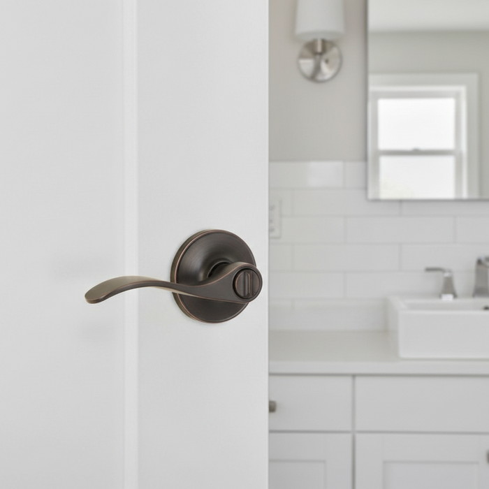 Cosmas 80 Series Oil Rubbed Bronze Privacy Door Lever