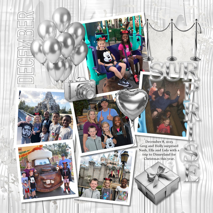 Curated Colors Silver Wood Papers Digital Scrapbook Kit