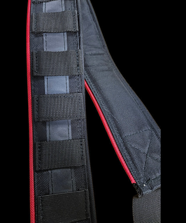 Firefighter-grade SGT radio strap with secure carabiner keeper