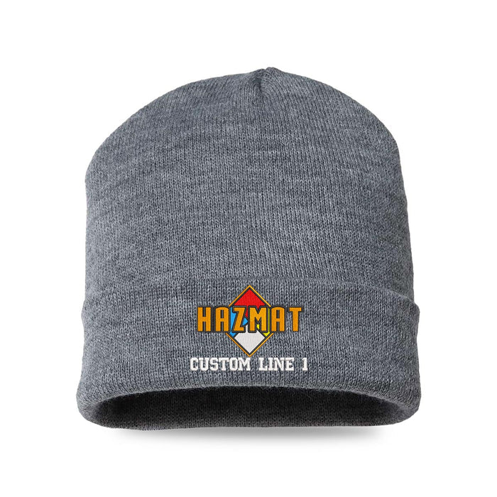 Customized hazmat beanie hat fire department personalized firefighter winter cap