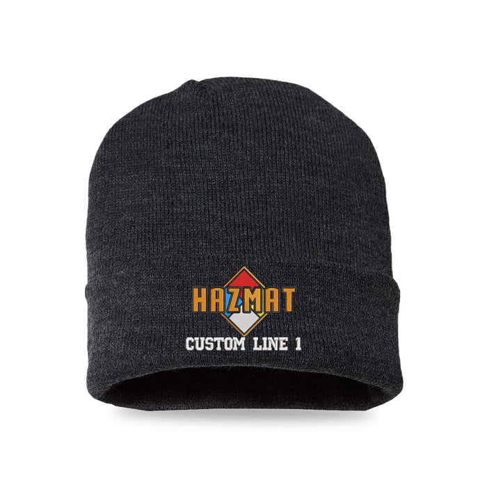 Customized hazmat beanie hat fire department personalized firefighter winter cap