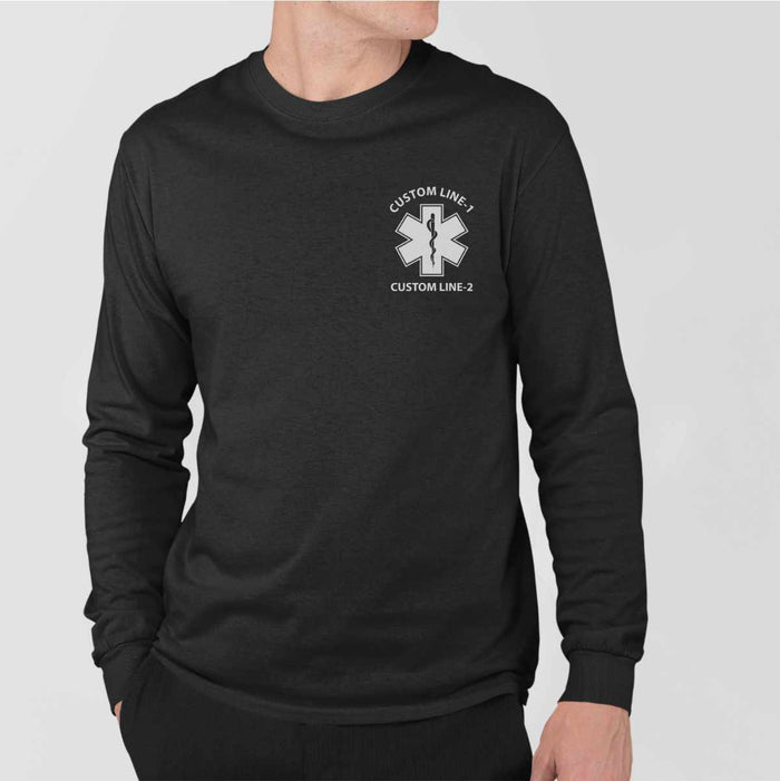 Premium custom paramedic long sleeve shirt, made for superior comfort and durability.