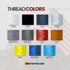 Embroidery Thread color chart for custom firefighter gear