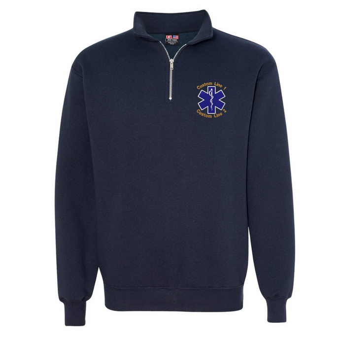USA Made 1/4 Zip with Star of Life EMS Embroidery
