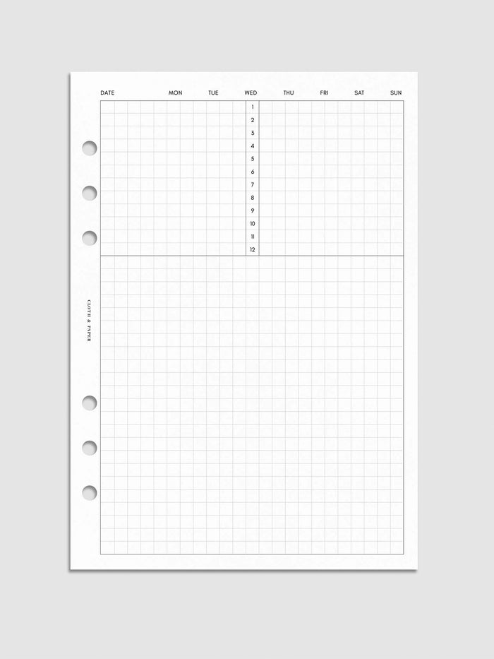 Digital mockup of insert in A5.