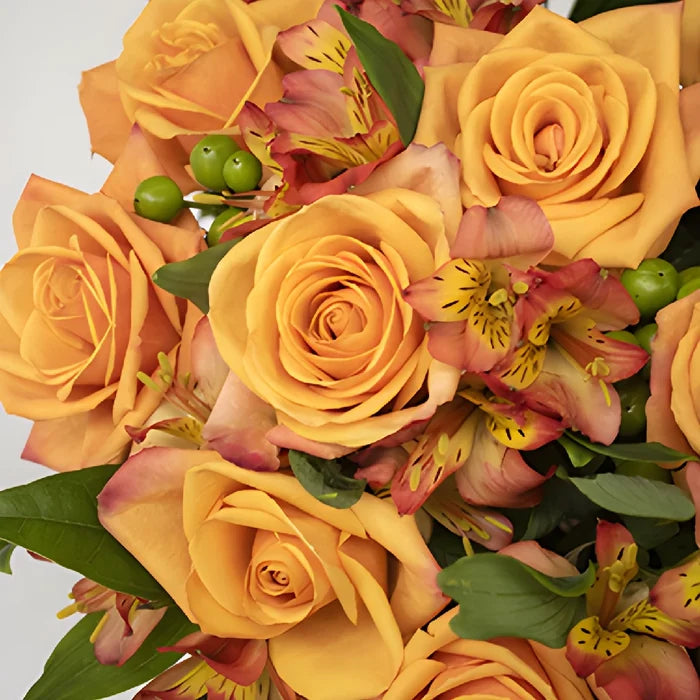 Delightful Orange Rose Bouquet