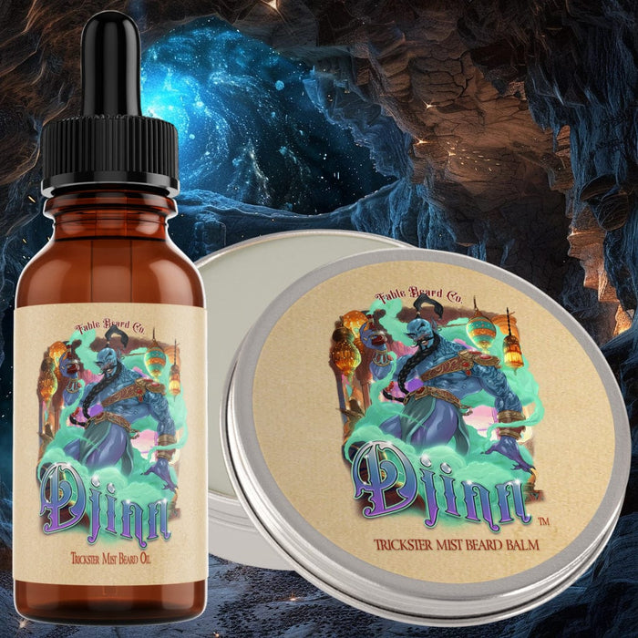 Djinn - Beard Oil & Balm Kit - Egyptian Cologne, Warm Sandalwood, and Dragon's Blood