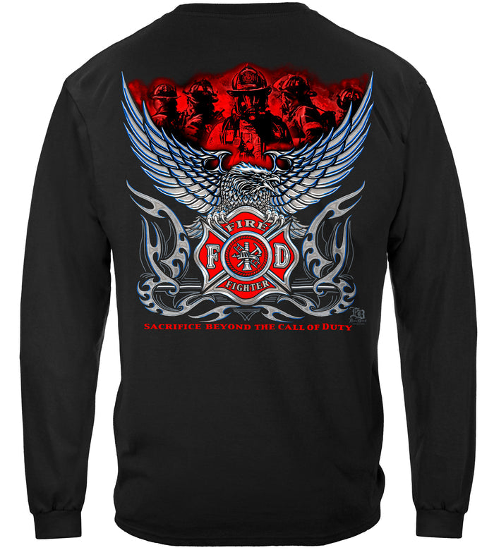Firefighter long sleeve shirt fire department IAFF fire rescue first responder apparel