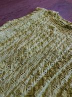 Eyelet Round Neck Cap Sleeve Top in Matcha Green