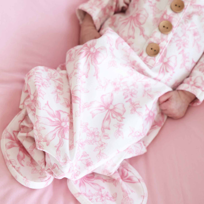 Fancy Frills Newborn Knot Gown & Hat Set