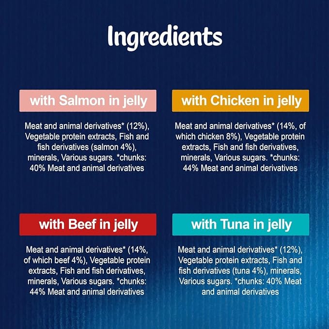 Felix As Good As It Looks Mixed Selection In Jelly Cat Food, Jumbo Pack with Salmon, Chicken, Beef and Tuna 40 x 85g- 3.4kg - Shoppers-kart.com
