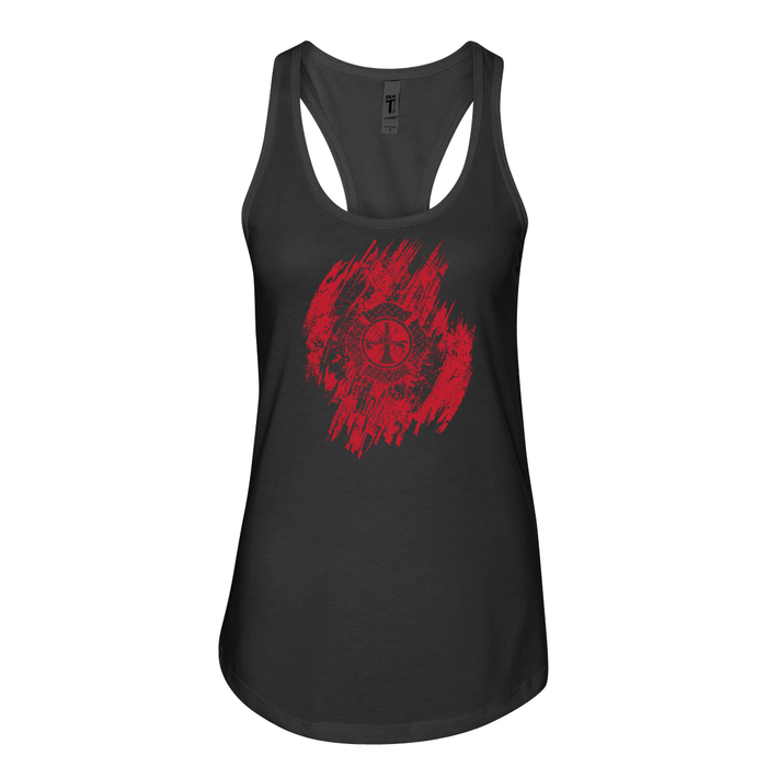 FFC 343 It Get's Messy Maltese Women's Racerback Tank in black