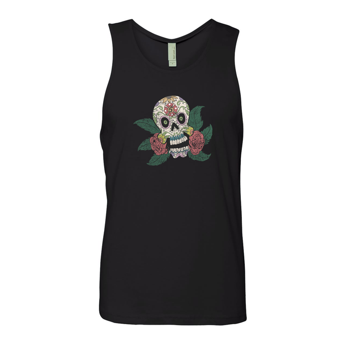 FFC 343 Maltese Sugar Skull Men's Tank Top firefighter fire department Day of the Dead maltese