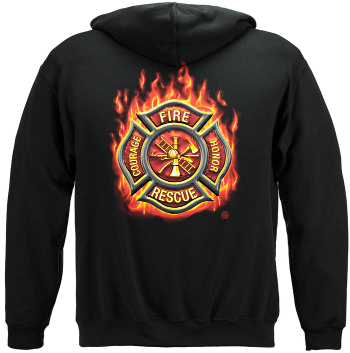 Firefighter Classic Fire Maltese hooded sweatshirt fire department IAFF fire rescue first responder
