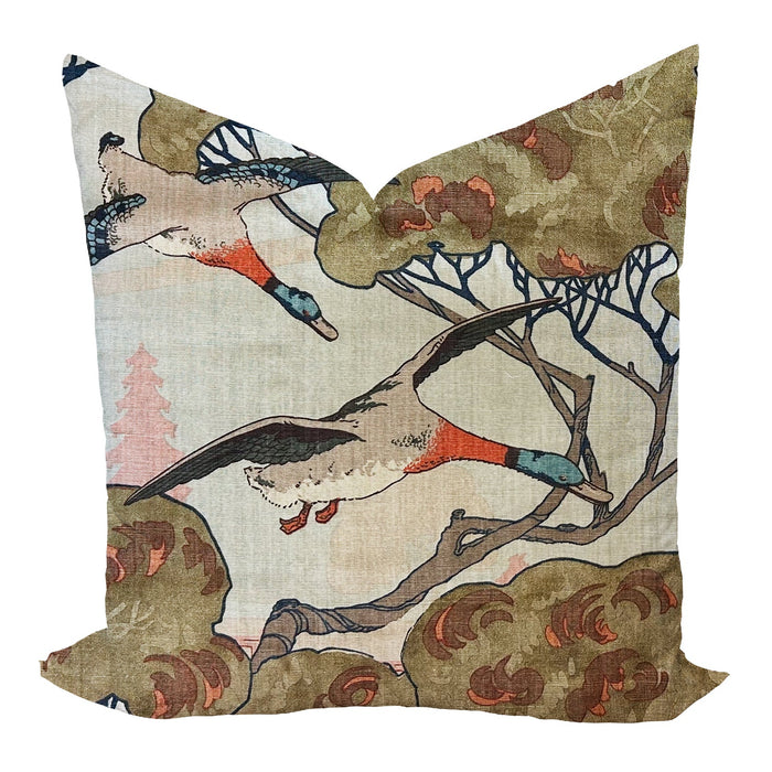 Flying Ducks in Sky by Mulberry Home Pillow Cover - Out of stock until June 2026