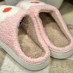 Fuzzy Flower Slippers