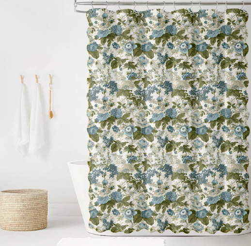 Georgia in Blue & Green Shower Curtain