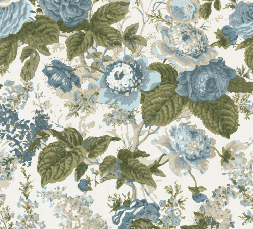 Georgia in Blue & Green Shower Curtain