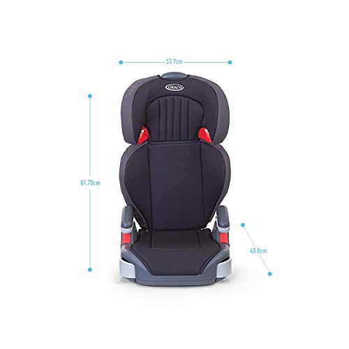 Graco Junior Maxi Lightweight High back Booster Car Seat, Group 2/3 (4 to 12 Years Approx, 15-36 kg), Black - Clearance
