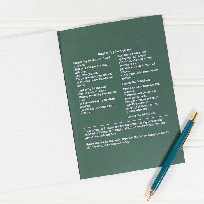 Great Is Thy Faithfulness A5 Recycled Paper Christian Notebook